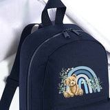 DTF TRANSFER - BLUE RAINBOW BEAR (10CM) (BACKPACK)