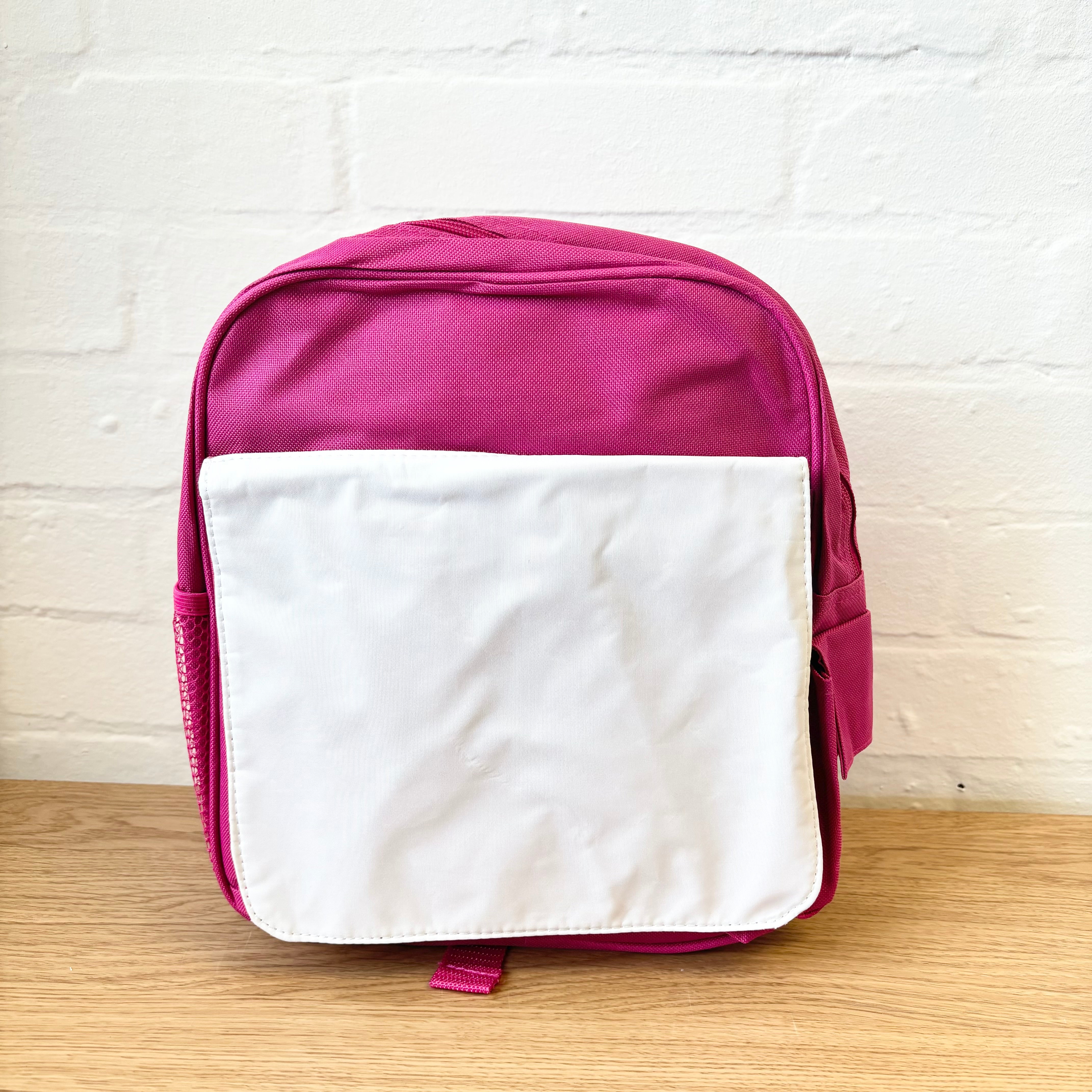 PINK BACKPACK (SUITABLE FOR SUBLIMATION)