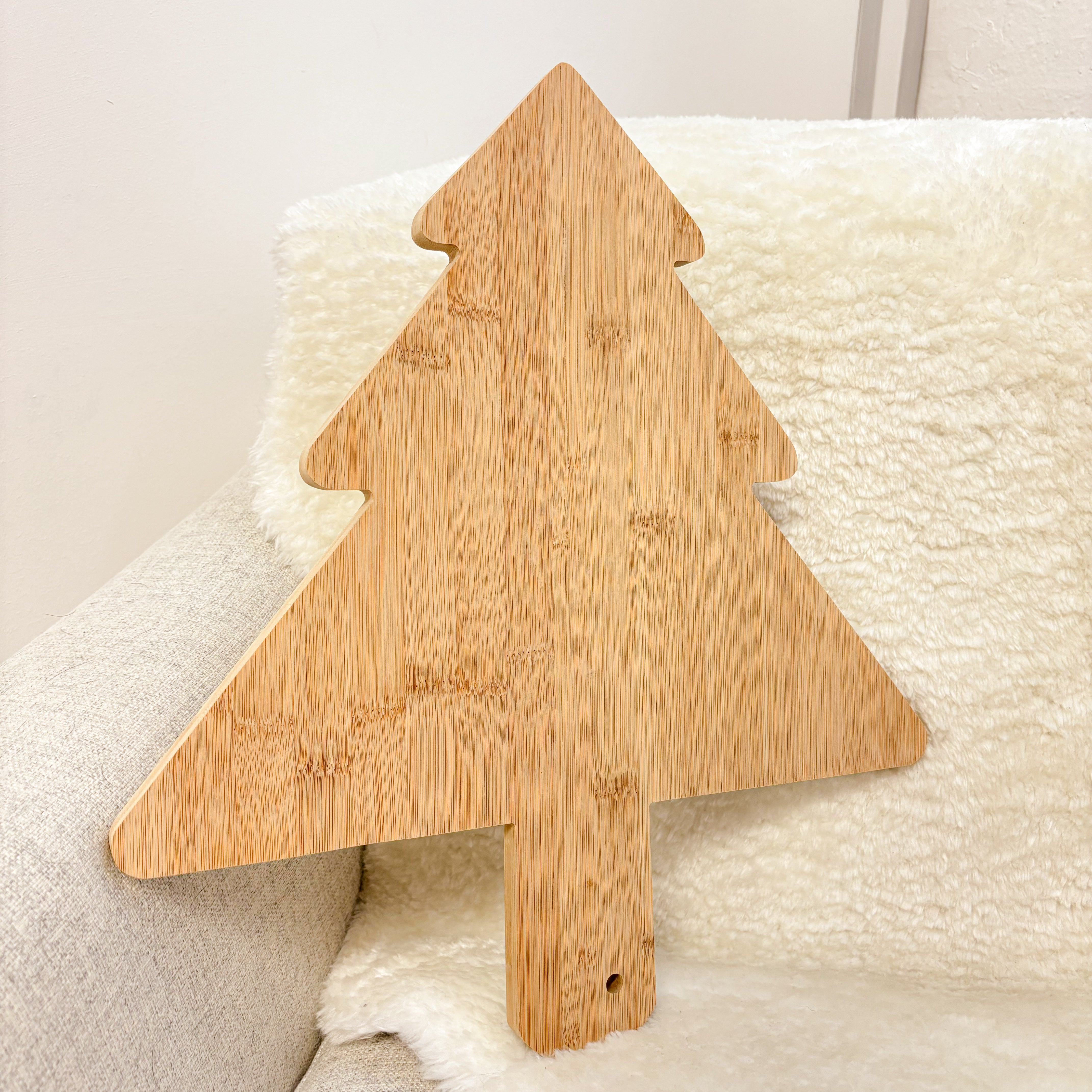 45CM WOODEN TREE PLATTER