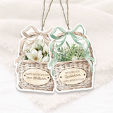 ACRYLIC - WHITE - FLORAL HAMPER SHAPE