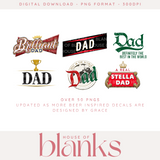 DIGITAL DOWNLOAD: GRACE'S DESIGN: ALL FATHER'S DAY BOOZY DECALS
