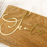 ACRYLIC - SANTA TEXT (VARIOUS COLOURS)