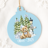 UV-DTF DECAL - CHRISTMAS - NORTH POLE BEAR - BLUE - 6CM