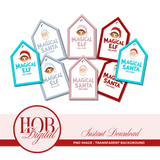DIGITAL DOWNLOAD - JELLIES TAGS - ELF/SANTA DELIVERY