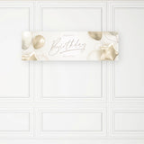 CUSTOM CELEBRATION BANNER  - BIRTHDAY - GOLD BALLOONS (MUST BE ORDERED SEPARATELY)