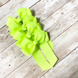 4’’ HAIR BOW - NEON YELLOW