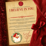 A4 LETTER - BELIEVE - TRADITIONAL SANTA WREATH