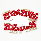 ACRYLIC - WHITE OR CLEAR - 2026 BALLOONS KEYRING