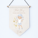DTF TRANSFER - TOOTH FAIRY - GOLD STARS - LARGE - BLUE