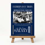 CUSTOM PRINT - GALAXY BOARD & WRAPPER - NEWSPAPER - NAVY