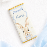 PRINTED RANGE - EASTER - CHOCOLATE WRAPPER - GINGHAM BUNNY - BLUE