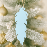 ACRYLIC - FEATHER - PASTEL BLUE