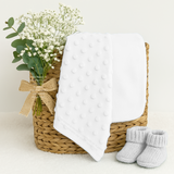 BUBBLE BABY BLANKET - WHITE