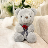 VALENTINES GREY ROSE BEAR