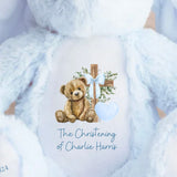 DTF TRANSFER - BLUE CHRISTENING BEAR (5.5CM) (MUMBLES)