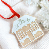 ASH VENEER & WHITE ACRYLIC GINGERBREAD HOUSE