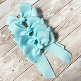 4’’ HAIR BOW - MINERAL BLUE