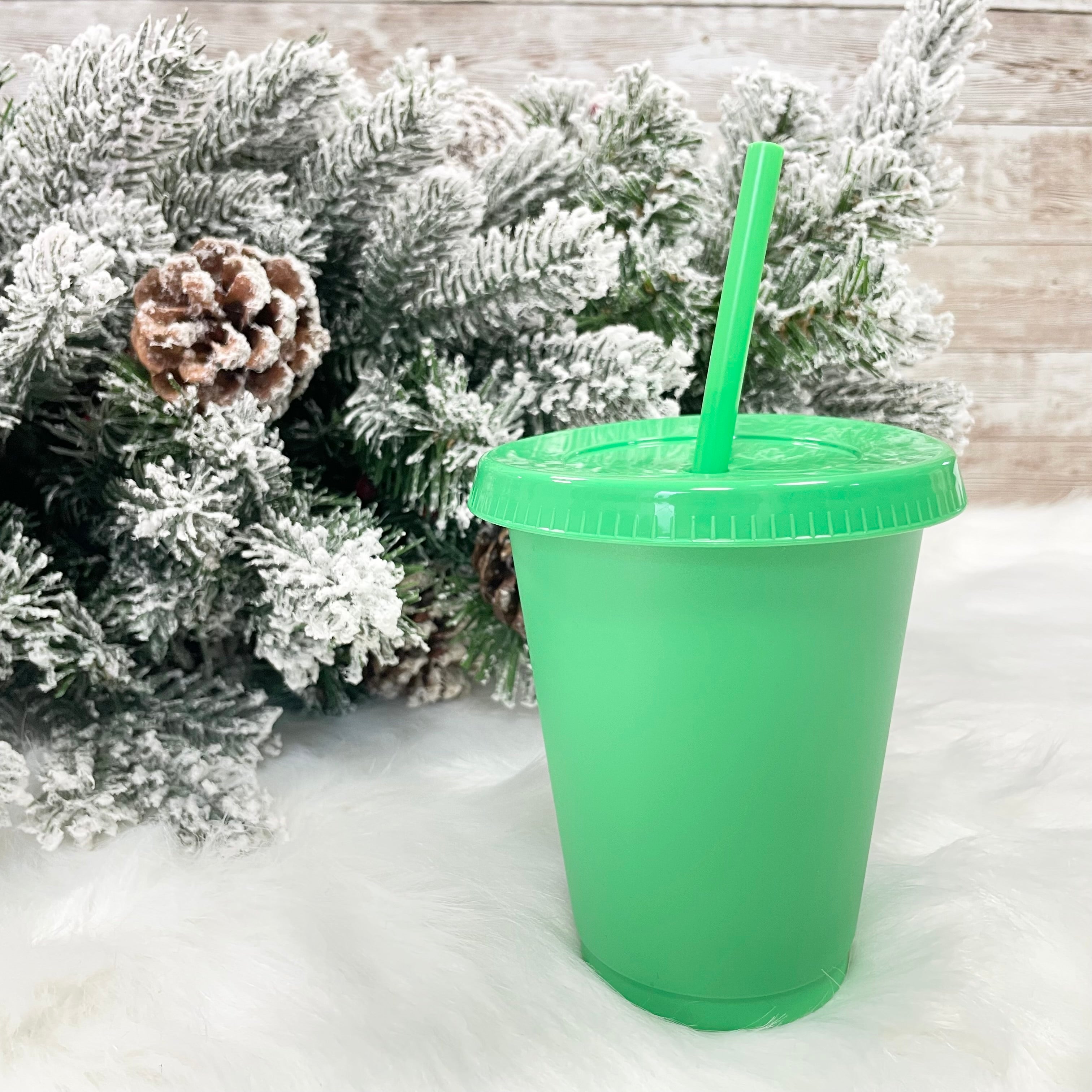 16OZ MUTED GREEN COLD CUP TUMBLER