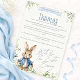 PRINTED RANGE - EASTER - A4 CERTIFICATE - ORIGINAL FLOPSY - BLUE