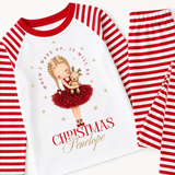 CUSTOM DTF TRANSFER - CHRISTMAS - WHEN I WAKE UP - RED TUTU GIRL WITH HER REINDEER