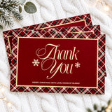 CUSTOM PRINT - CHRISTMAS THANK YOU CARDS BUNDLE (x 100)