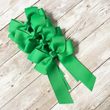 4’’ HAIR BOW - EMERALD