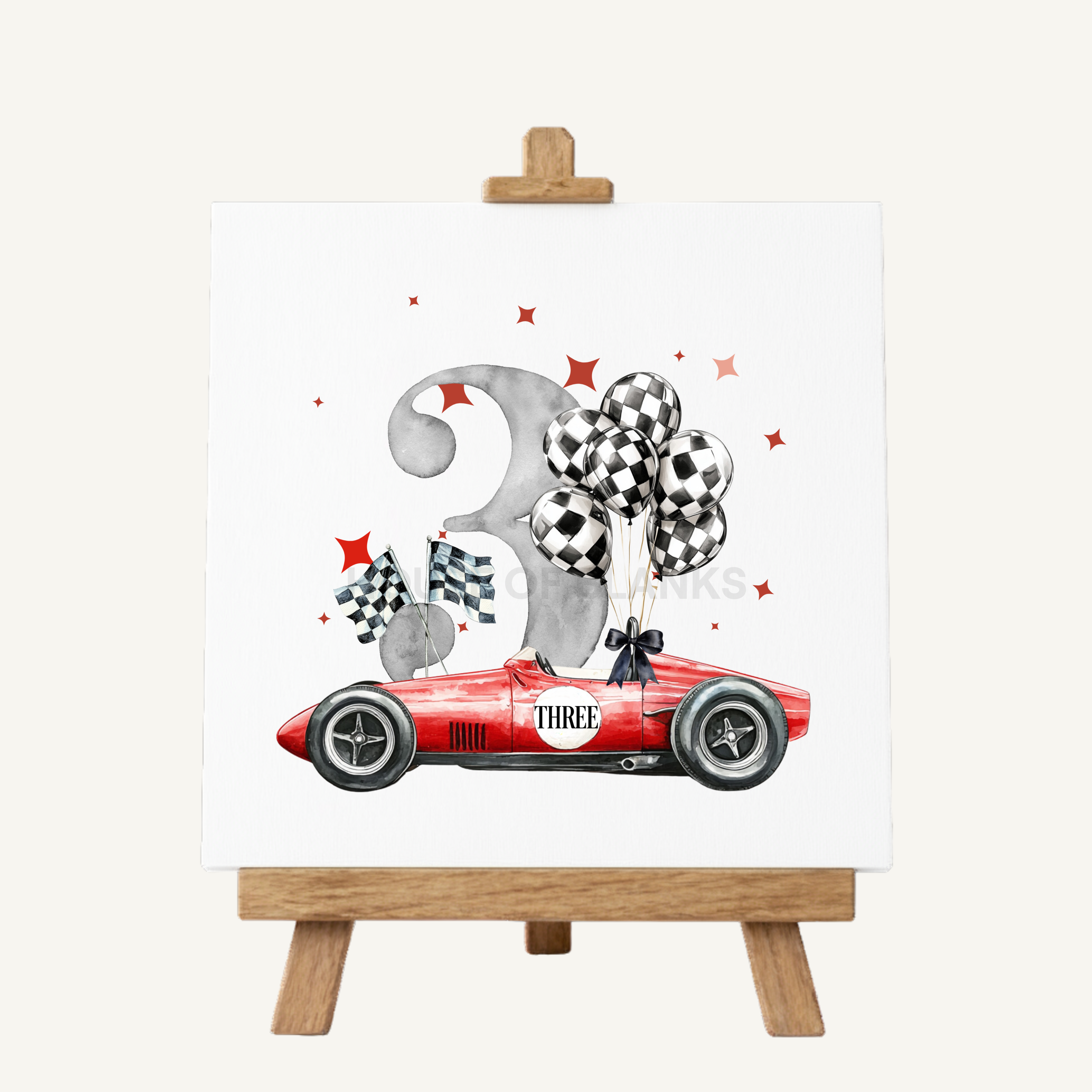 DTF TRANSFER - RED RACE CAR
