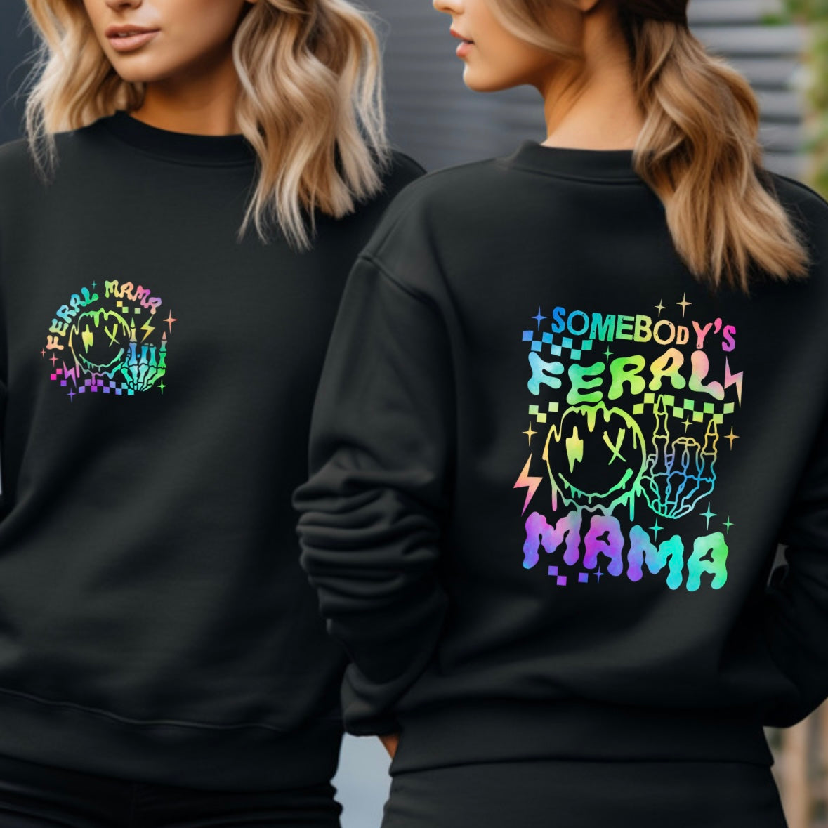 DTF TRANSFER - FERAL MAMA (FRONT/BACK)
