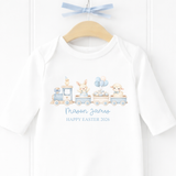 CUSTOM DTF TRANSFER - EASTER - ANIMAL TRAIN - BLUE