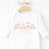 CUSTOM DTF TRANSFER - EASTER - ANIMAL TRAIN - PINK
