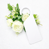 ACRYLIC - DOOR HANGER - WHITE