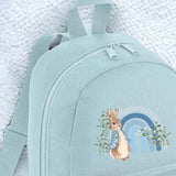 DTF TRANSFER - BLUE RAINBOW BUNNY (10CM) (BACKPACK)