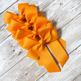 4’’ HAIR BOW - TANGERINE