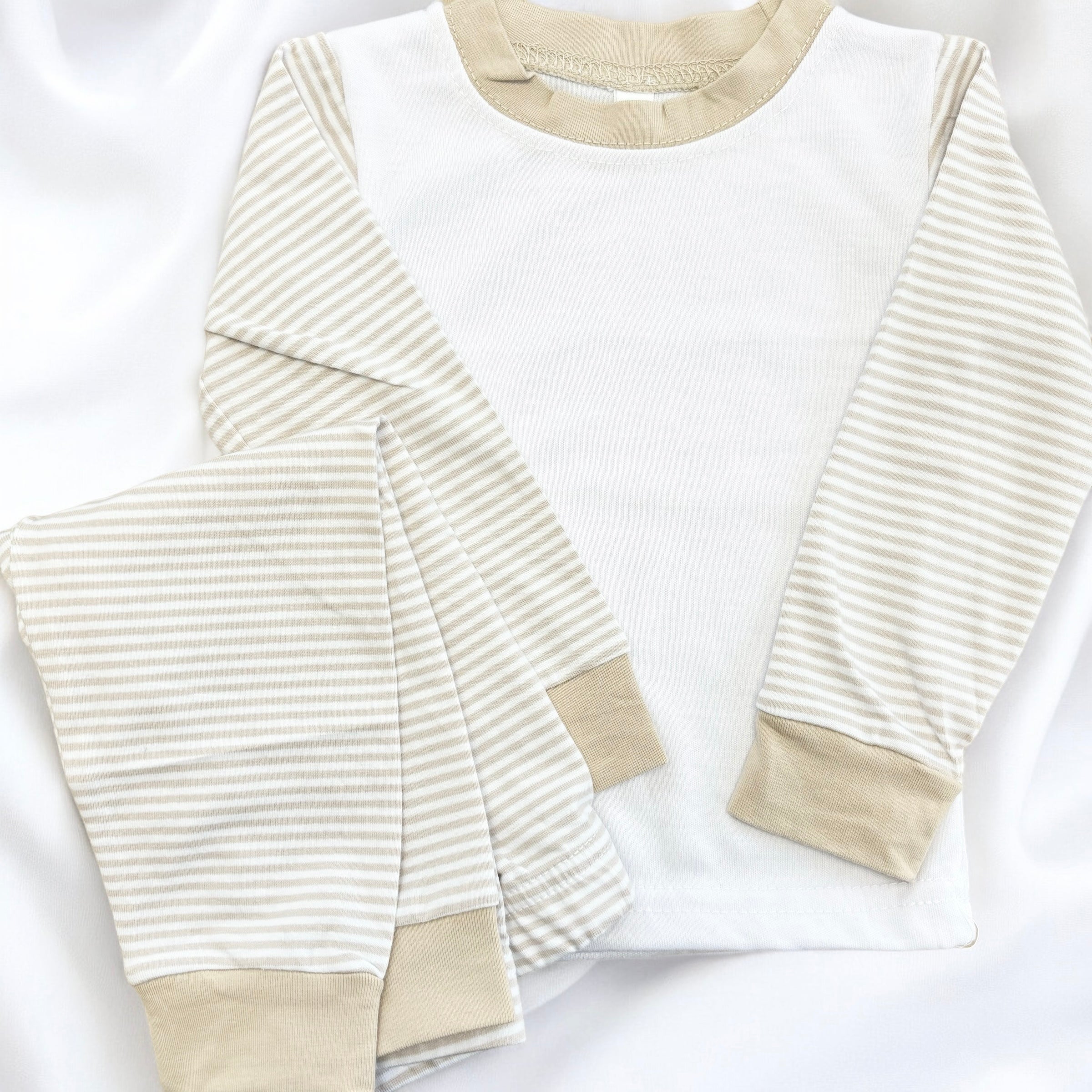 BEIGE STRIPE PYJAMAS