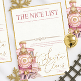 A4 LETTER - EXPRESS TRAIN - PINK - NICE LIST