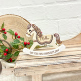 UV DTF DECAL - ROCKING HORSE - NEUTRAL