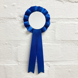 ROYAL BLUE ROSETTE BADGE