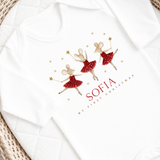 CUSTOM DTF TRANSFER: CHRISTMAS - RED BALLERINA MICE