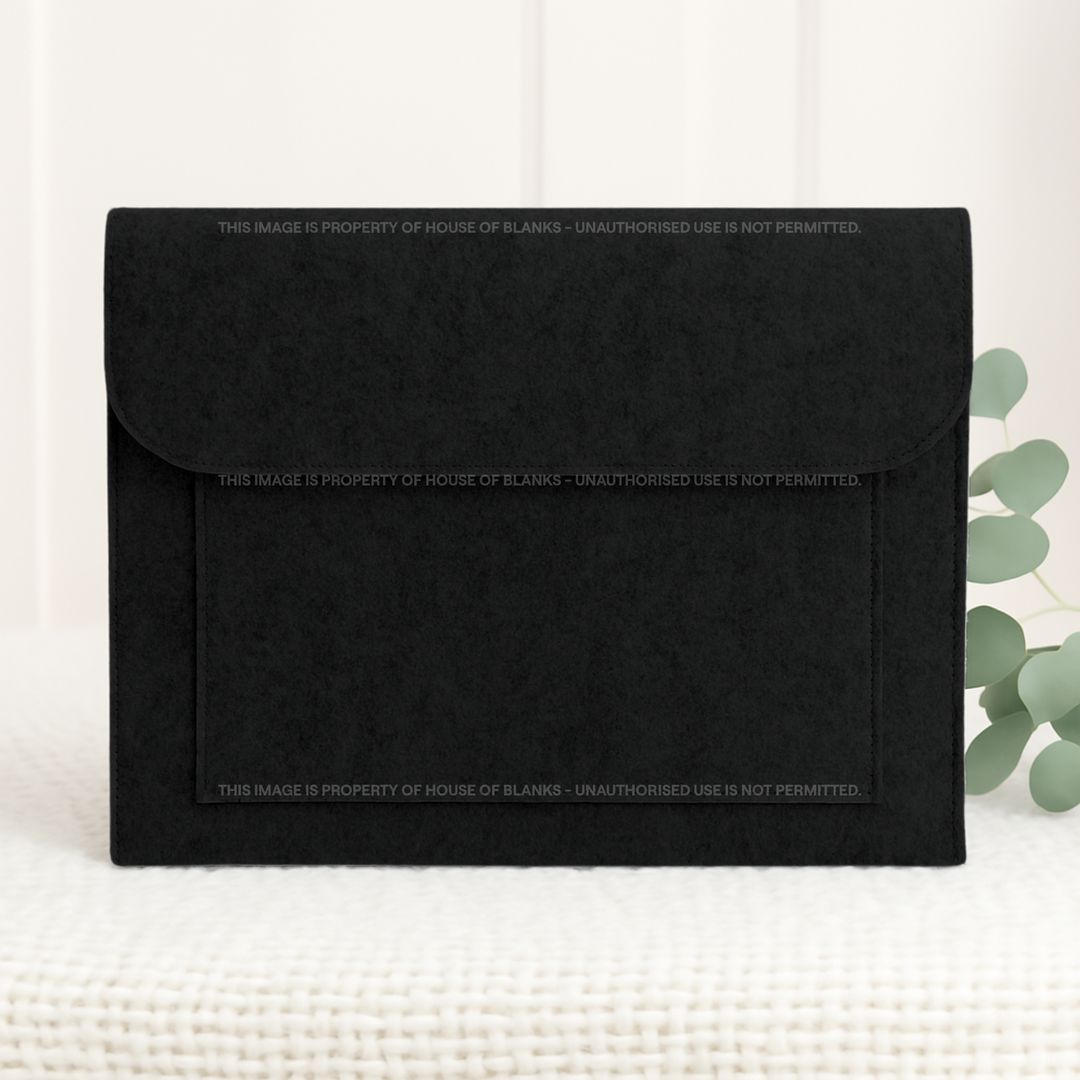FELT LAPTOP SLIP - BLACK – House of Blanks