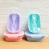 PASTEL LUNCH BOX & SPORK SET