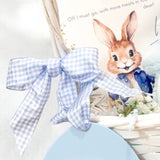 25MM BLUE GINGHAM RIBBON
