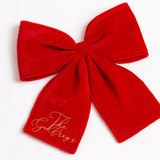 RED VELVET GIANT DECOR BOW