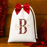 CUSTOM DTF TRANSFER - GLITTER TARTAN LETTER