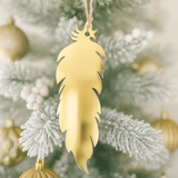ACRYLIC - FEATHER - GOLD MIRROR