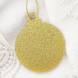 ACRYLIC - BAUBLE - GOLD GLITTER