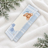 PRINTED MONEY/TICKET WALLET - THE LITTLE CHRISTMAS TEDDY - BLUE