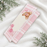 PRINTED MONEY/TICKET WALLET - THE LITTLE CHRISTMAS TEDDY - PINK