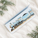 PRINTED MONEY/TICKET WALLET - NORTH POLE EXPRESS - BLUE