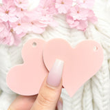 ACRYLIC - PERFECT PINK HEART KEYRING