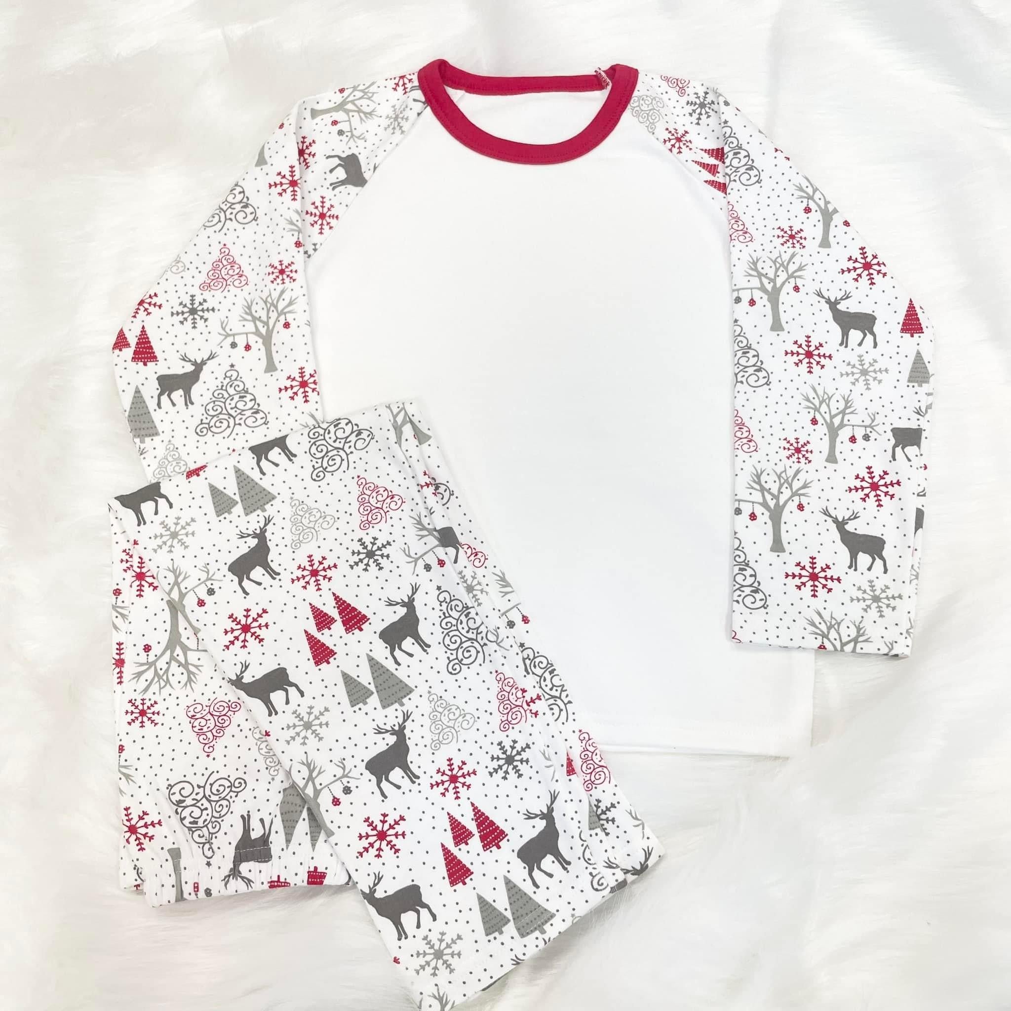 GREY & RED REINDEER CHRISTMAS PYJAMAS (REDUCED TO CLEAR)